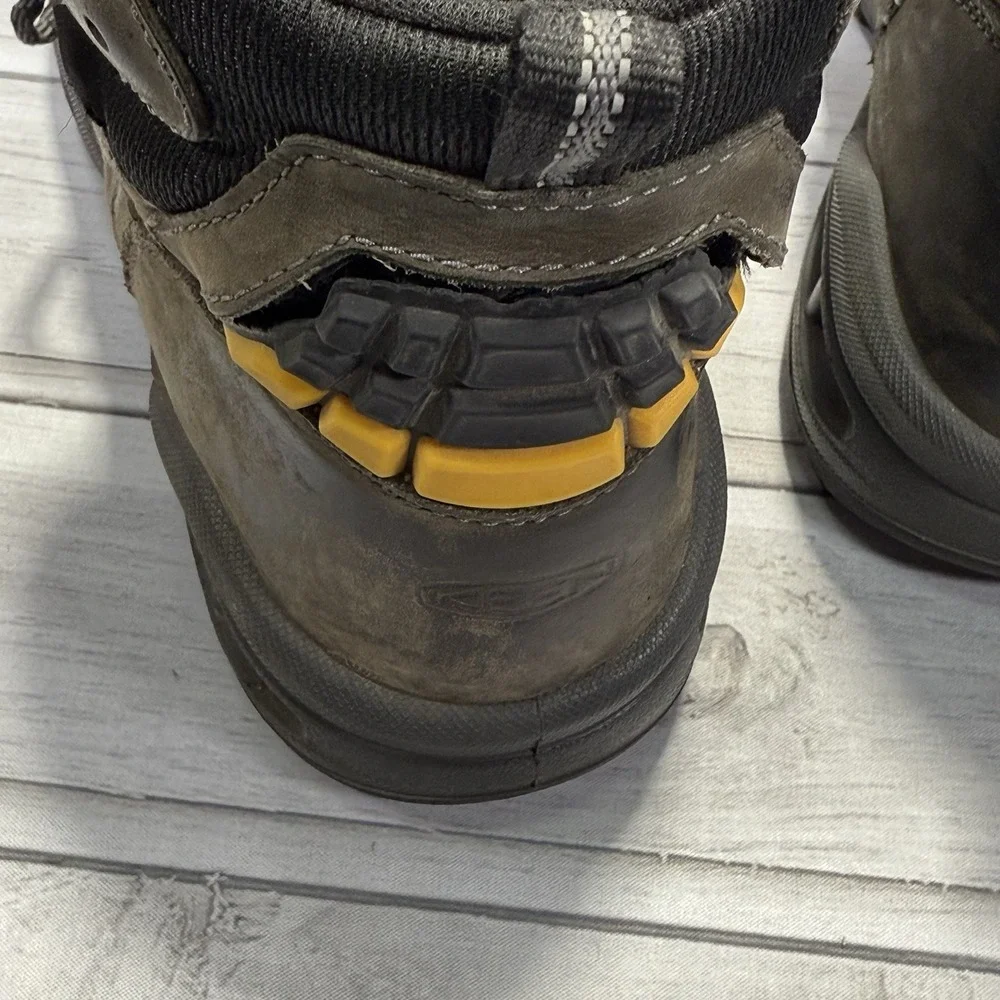 KEEN Troy Work Boots Men 11.5 Gray Waterproof Composite Toe Heavy Duty Utility